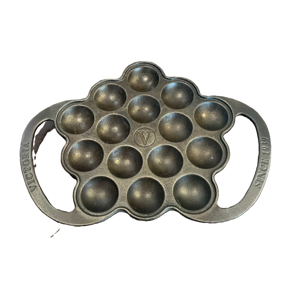 Victoria Cast Iron Poffertjes Pancake Pan Since 1939 (C6)